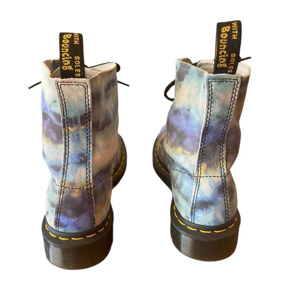 Dr Martens 1460 Blue Summer Tie Dye 8 Eye Lace Up Boot Womens Size 7 New No Box - Picture 5 of 9
